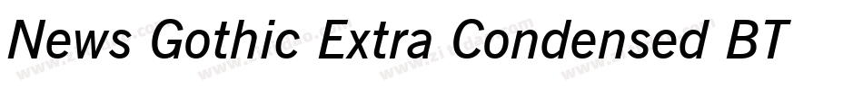 News Gothic Extra Condensed BT字体转换